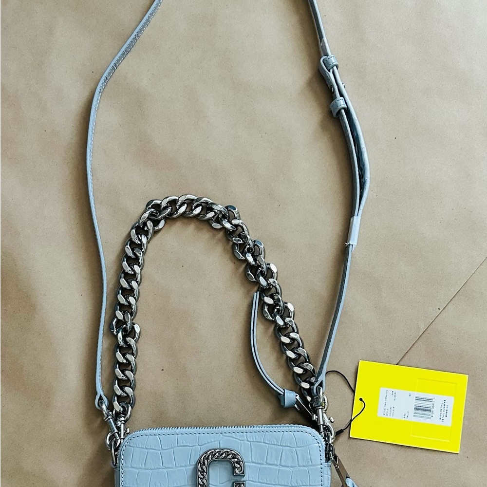 Marc Jacobs Gray Crossbody Bag with Chain Strap